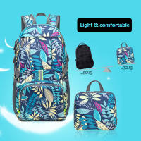 Mochila impermeable plegable de 35L, bolsa ligera de almacenamiento para exteriores, con estampado sólido, para acampar, montañismo y viajes - details 7