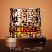 Regalo creativo con taza de cristal Base, rotación 360, vaso de whisky giratorio de 300ML, vaso de cristal para ron - details 5