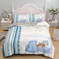 Cubierta de Edredón con Diseño de Oso de Dibujos Animados Microfibra 2/3PCS Ropa de Cama para Niñas y Niños Comfortable y Adorable - details 5