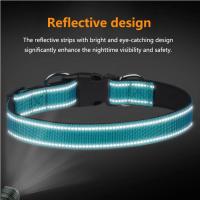 Collar Reflectante para Perros Collar de Nailon Transpirable Acolchado de Neopreno Suave Ajustable para Perros Medianos y Grandes Collar de 25-60cm - details 1