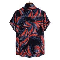 Camisa ajustada de manga corta para hombre, ropa informal con estampado grande, novedad de verano, 2021 - details 29