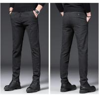 Pantalones de felpa de invierno para hombre, pantalones de negocios a la moda, cálidos, con cordón de terciopelo, gruesos, informales, elásticos, ropa masculina 28-29 - details 9