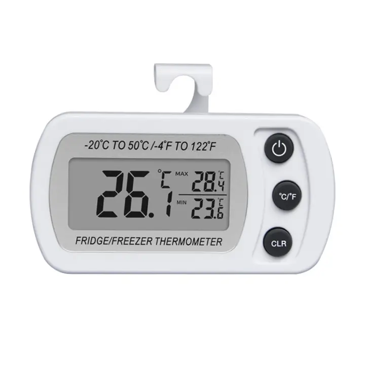 Termómetro electrónico Digital para refrigerador, pantalla LCD, temperatura del congelador con gancho alto y bajo -20 ° C a 50 ° C - 1