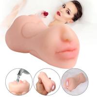 Empaque privado Sexy 3 EN 1 Masturbador Masculino Vaginal Ano Doble Cabeza Sexo Real Copa de Masturbación Garganta Profunda Juguetes Sexuales para Hombres Adultos. - details 3