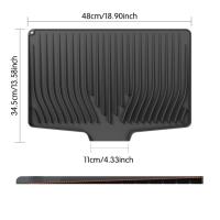 Tapete de silicona resistente al calor para escurrir platos, tamaño grande, con abertura de desagüe inclinada, tapete antideslizante para secar platos de cocina - details 0