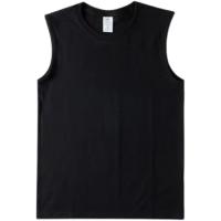Chaleco de algodón puro pesado de estilo americano para hombre, ropa de verano para exteriores, camiseta sin mangas de Color sólido, baloncesto, Fitness, deporte Shou - details 3