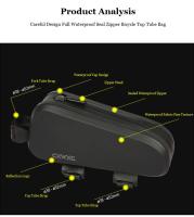 Bolsa impermeable para bicicleta de montaña, accesorios para viaje en carretera, marco frontal para tubo superior, bolsa para vástago de ciclismo, bolsa para teléfono móvil - details 4