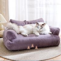 Estera de cama para perro, cama suave de felpa para gato, sofá cómodo y cálido para invierno, nido para gato, lavable, desmontable, casa para dormir para gatito y cachorro, primavera - details 6