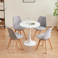 Mesa redonda blanca para cocina, comedor, sala de estar, muebles de estilo nórdico moderno, mesa pequeña para balcón, 70CM - details 7