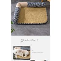 Almohada de Cama de Perro Refrigerada de Verano Alfombra de Ratán Transpirable y Desmontable para Mascotas Impermeable, Resistente al Desgaste - details 12