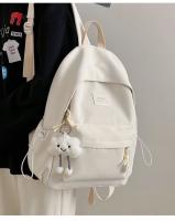 Mochilas simples y versátilesMochila para estudiantes de secundaria Mochila para estudiantes universitarios de gran capacidad Mochila de color sólido de estilo coreano - details 7
