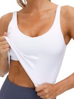 Sujetador Deportivo De Color Sólido, Ropa Deportiva Con Cuello En V Y Almohadillas Para El Pecho, 3 Uds. - details 5