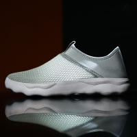 Zapatillas deportivas antideslizantes para hombre y mujer, zapatos transpirables para caminar, Tenis atlético, correr, gimnasio, viajes, trotar, color gris - details 16