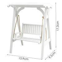 Muebles en miniatura para casa de muñecas, silla columpio, hamaca, juguete de decoración, muebles de jardín en miniatura - details 0