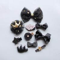 10 Uds. Accesorios lazos de corona pinzas para el pelo de bebé para niños - details 0