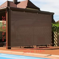 Red parasol: varios tamaños, 91- Protección UV y bloqueo de luz, tela duradera resistente a la intemperie para viajes, picnics, piscina, patio, jardín, patio trasero, cubierta de patio, elementos esenciales para picnic, toldo elegante, refugio de fácil in - details 5