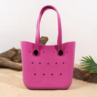 Bolso De Playa Grande Para Verano EVA Inodoro Para Mujer Bolsa De Picnic Con Agujeros Impermeable Bolsa De Hombro Con Manija - details 26