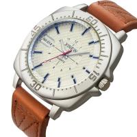 Reloj de Cuarzo de Lujo XINEW Diseño Simple Deportivo Banda de Cuero Regalo de Moda Bajo para Hombres Marca Leten - details 4