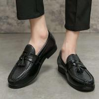 Zapatos casuales de cuero genuino para hombre, vestido de diseñador de negocios, oficina, moda con purpurina, superventas en China - details 6