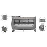 hauck Sleep N Play Center Cuna de Viaje Dos Alturas con Cambiador, Parque Infantil Bebe 120x60 cm, Parque Cuna Bebe, Cuna Viaje con Ruedas - Teddy Gris - details 3