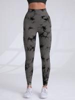 Tie Dye Sport Leggings Mujeres Scrunch Butt V-Cintura Pantalones de yoga sin costuras Fitness Running Medias - details 13