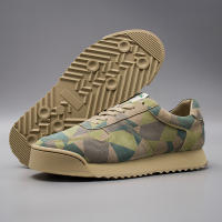 Zapatos hechos a mano de piel de vaca de primera capa con plataforma retro de camuflaje Forrest Gump - details 3
