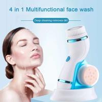 Cepillo Facial eléctrico 4 en 1, masaje, lavado, limpieza Facial giratoria, eliminación impermeable, exfoliante de poros y espinillas - details 3