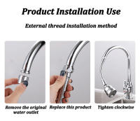 Adaptador de grifo de cocina, 3 modos, boquilla de filtro de salpicaduras, burbujeador de ahorro de agua para baño, extensor de grifo para el hogar, difusor Rotatin de 360 ° - details 9