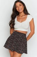 Falda corta con estampado Floral para mujer, falda de cintura alta con cremallera, color amarillo S, Verano - details 32