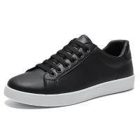 Zapatillas de deporte de cuero para hombre, zapatos informales de lujo, a la moda, para las cuatro estaciones. - details 9