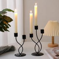 European Metal Candle Holder Iron Candlestick Irregular Pillar Candle Stand Wedding Party Dining Table Centerpiece Home Decor - details 2