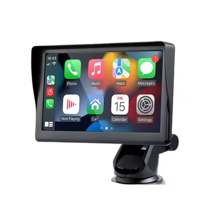 Reproductor de vídeo de radio de coche universal de 7 pulgadas inalámbrico para CarPlay Android Pantalla táctil - 1