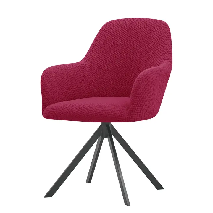 Funda elástica para silla para comedor, funda tejida de Jacquard con reposabrazos altos, funda para silla con estampado de diseñador - 1