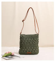 Bolso de paja cruzado de estilo fresco, bolso tejido vertical, bolso de playa de vacaciones, bolso de hombro versátil para mujeres - details 4
