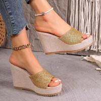 zapatos de zapatilla de tacón de cuña de verano para mujer - details 6