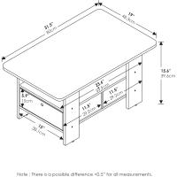 Mesa De Centro, Madera compuesta, Nuez /Marrón Oscuro, Talla única - details 29