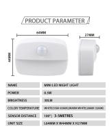 Luz LED nocturna para interiores con Sensor de movimiento, luces con pilas para pasillo, escalera, baño, armario y dormitorio - details 4