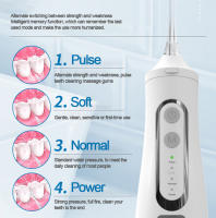 Electric Water Flosser Toothbrush For Cleaning Oral Teeth with 4 Nozzles Rechargeable IPX7 Waterproof Large Capacity Water Tank - details 4