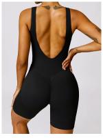 Mono de Yoga con Espalda Hermosa y Hueca Traje Deportivo de Fitness para Mujer Material Exterior de Nylon T-Shirt - details 30