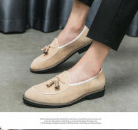 Mocasines de gamuza de gran tamaño, versión coreana de zapatos de cuero de traje de color sólido a la moda. - details 13