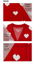 Cárdigan largo de punto para mujer - Abrigo suéter maxi suelto del día de San Valentín, chaqueta cálida de ganchillo de invierno, jersey de gran tamaño bohemio grueso de primavera - details 2