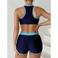 Conjunto de Bikini con cremallera para mujer, traje de baño de dos piezas con pantalón corto, traje de baño deportivo para mujer, ropa de playa para verano 2025 - details 12