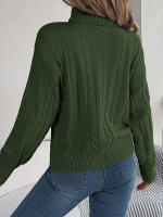 Suéter de punto de cuello alto para mujer, jersey de manga larga, Tops de moda, blusa de punto, novedad de otoño e invierno, 2023 - details 18