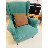 Cubierta de Silla de Ala Inclinada Elástica Vellón Polar Rey Cubierta de Sofá con Almohada - details 1