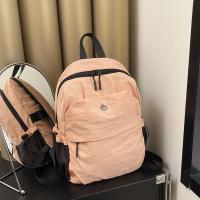Mochila deportiva de nailon pequeña y sencilla, bolso de hombro de Color sólido de estilo coreano, bolso de mano, mochila Retro para niñas - details 27