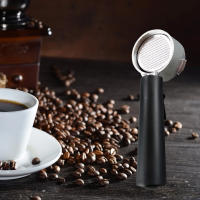 Café Portafilter sin fondo de  51mm Nuevo Filtro de acero inoxidable para máquina de café Accesorios de herramienta de espresso - details 0