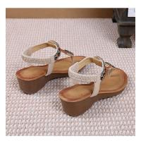 Sandalia de Cuña Mujer 2025 Boho Chic con Cristales - Plataforma Cómoda para Playa, Fiesta y Diario, Zapatos de Verano Elegantes Moda Primavera-Verano - details 33