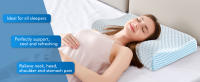 Almohada ergonómica de espuma viscoelástica, con diseño refrescante, para alivio de hombros - details 4