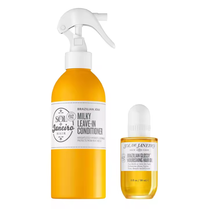 Hot SOL DE JANEIRO Acondicionador sin enjuague lechoso y aceite capilar nutritivo brasileño brillante l Frizz Fighting Duo - 1