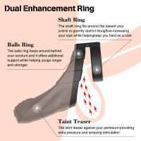 Penis Ring Vibrator Male Delay Ejaculation Trainer Cock Ring Clitoris Stimulator Prostate Massager Adult Sex Toy for Couples 18+ - details 1